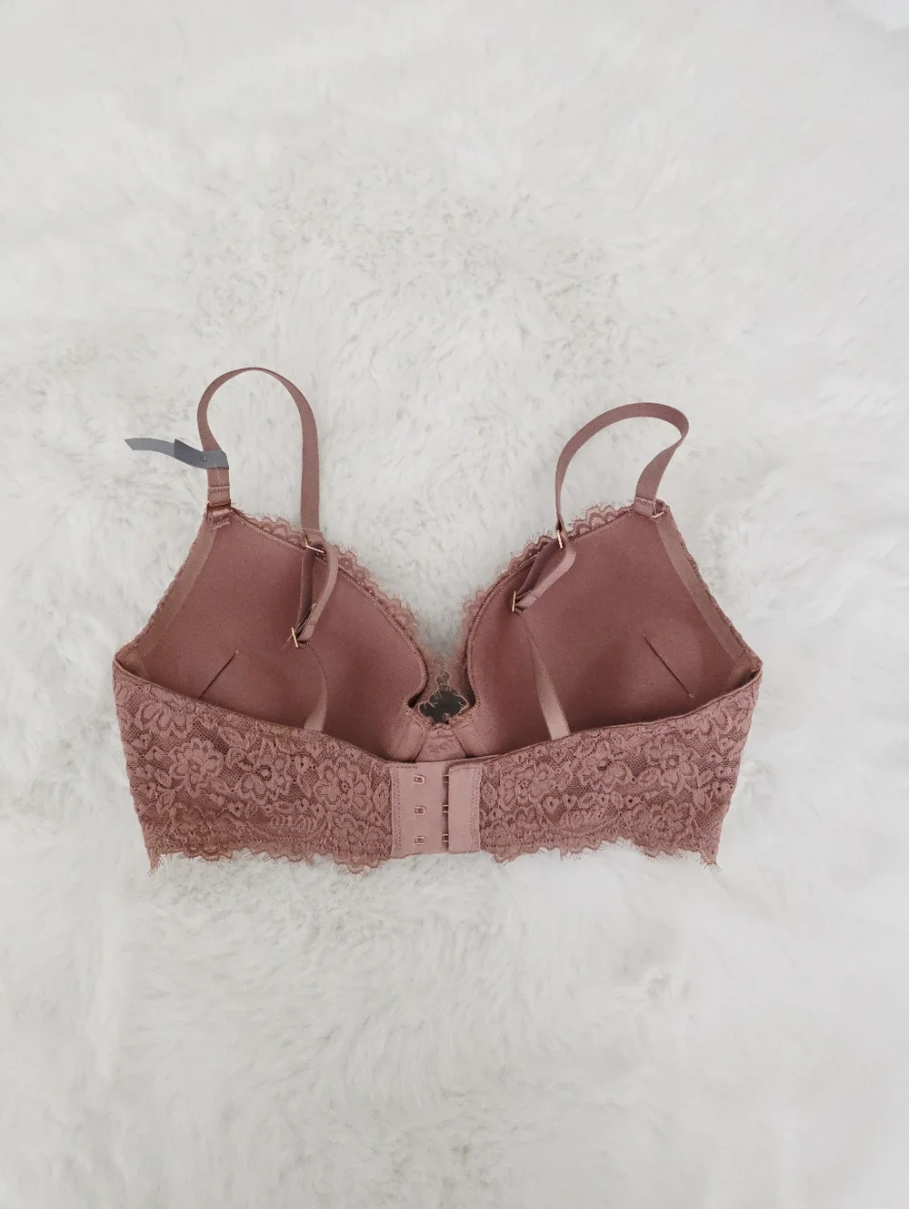 AERIE🌻Real Power Plunge Push Up Eyelash Lace Bra SIZE 32D